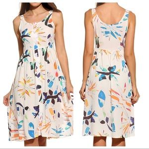 Women's Button up Sleeveless Floral Print Sundress